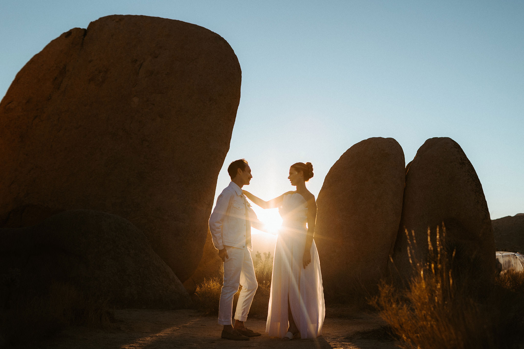descanso gardens wedding sunset