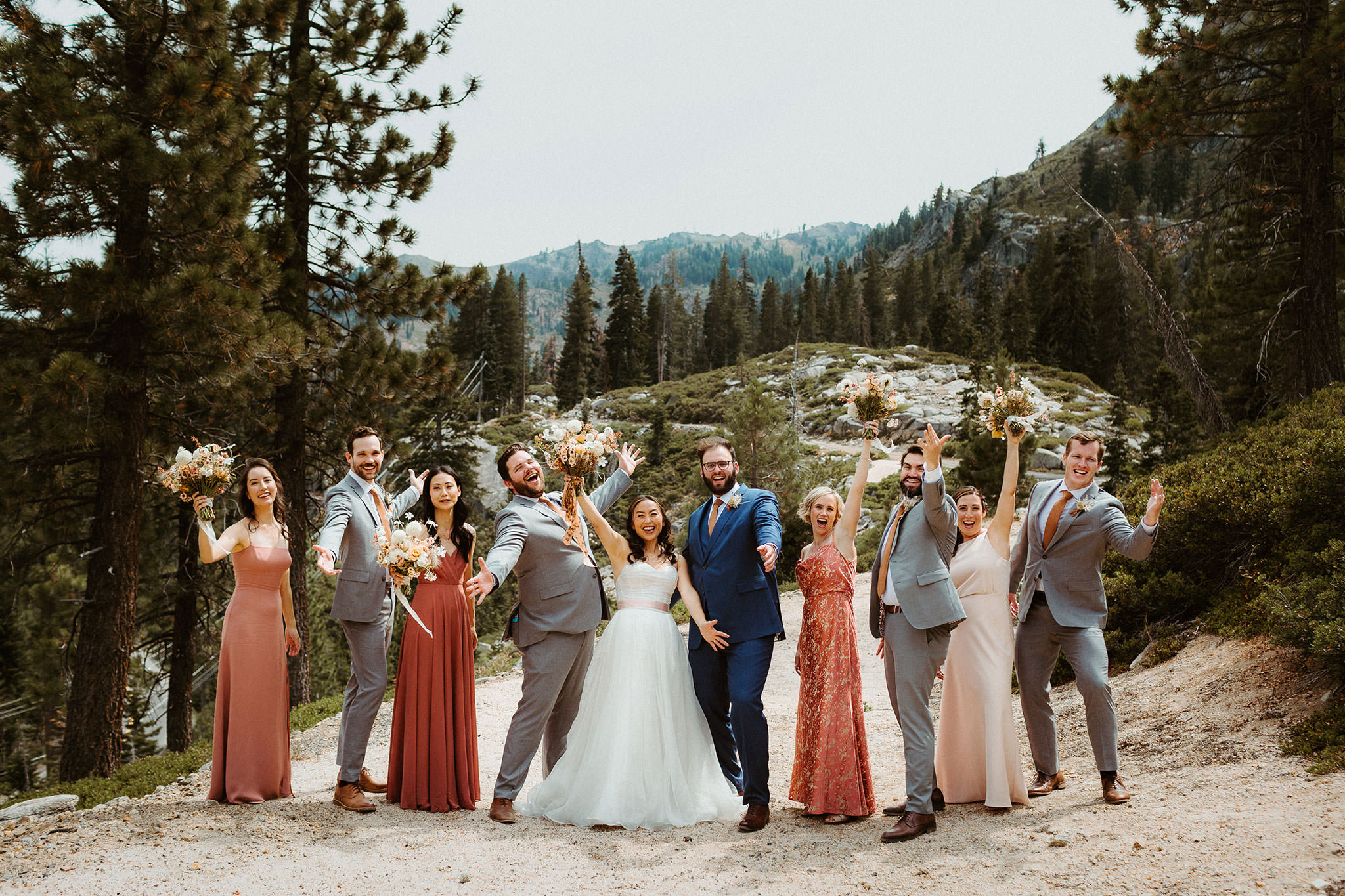 WHITE WOLF TAHOE WEDDING 6 white wolf tahoe wedding photographer group shot